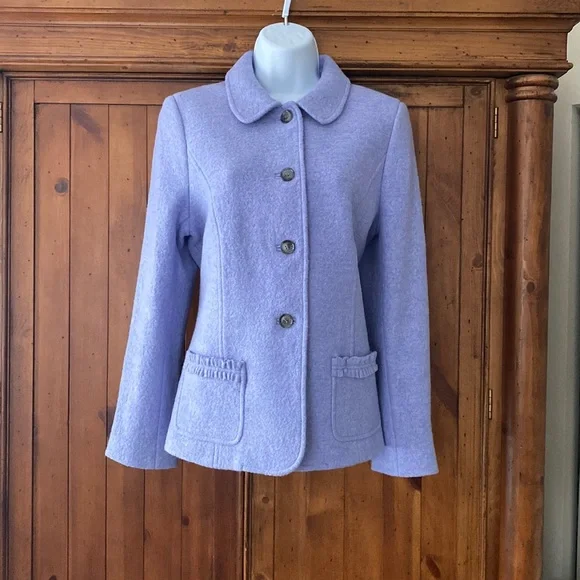 New Talbots Petite Wool lilac Jacket size 10P - Picture 1 of 16